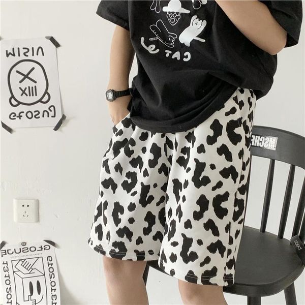 women's shorts summer retro straight loose wide-leg wild casual cow pattern, White;black
women's shorts summer retro straight loose wide-leg wild casual cow pattern, White;black