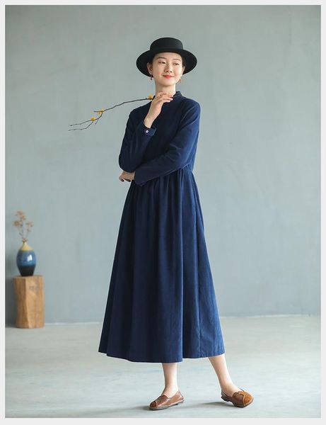autumn literature and art in the long female xiejin dress made of pure cotton corduroy cloth undertakes casual dresses, Black;gray
autumn literature and art in the long female xiejin dress made of pure cotton corduroy cloth undertakes casual dresses, Black;gray