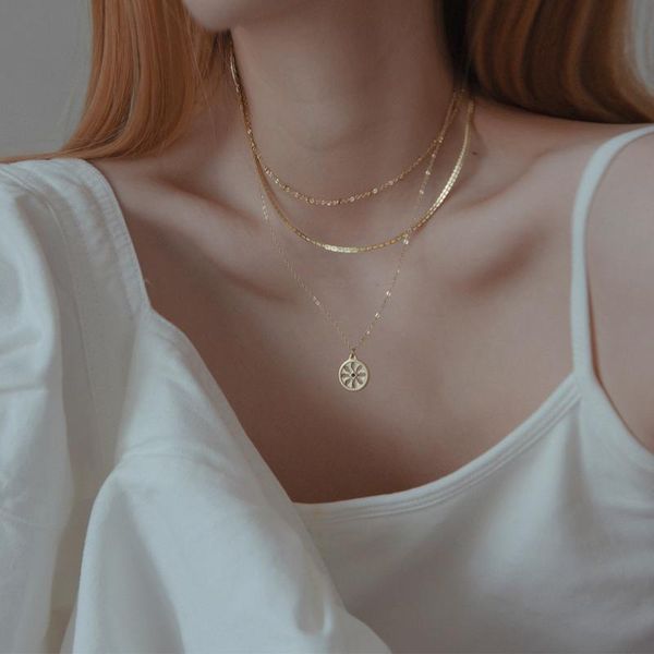 pendant necklaces product triple layer chain for women stainless steel hollow clavicle jewellry vintage, Silver
pendant necklaces product triple layer chain for women stainless steel hollow clavicle jewellry vintage, Silver