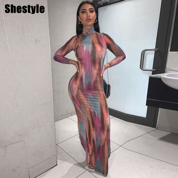 shestyle colorful splited tie dye printed split elastic push up high neck long dress women wholesale drop shipping clubwearin, Black;white
shestyle colorful splited tie dye printed split elastic push up high neck long dress women wholesale drop shipping clubwearin, Black;white