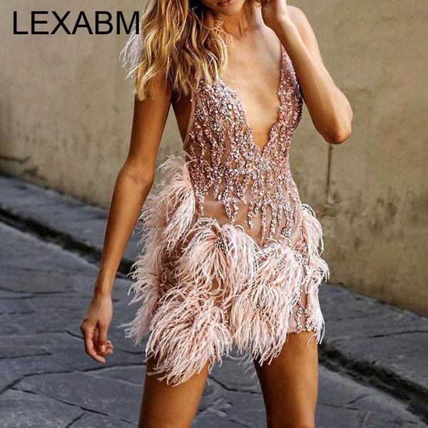 sequin feather evening party mini dress women bodycon wedding pink deep v neck sleeveless vestidos casual dresses, Black;gray
sequin feather evening party mini dress women bodycon wedding pink deep v neck sleeveless vestidos casual dresses, Black;gray
