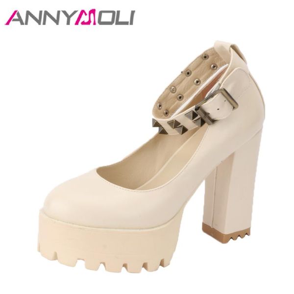 shoes women pumps extreme high heels rivet ankle strap platform buckle block spring beige black 33-42 dress
shoes women pumps extreme high heels rivet ankle strap platform buckle block spring beige black 33-42 dress