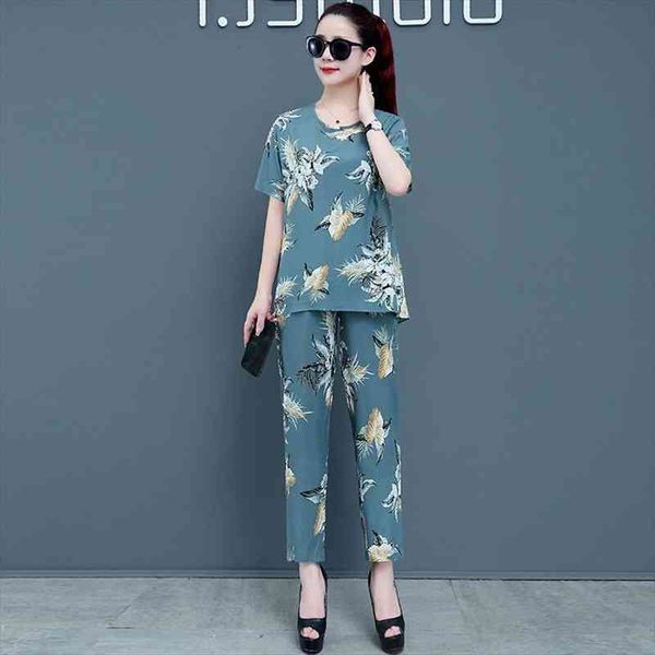two piece sets suit summer women tracksuits casual loose short sleeve t shirts and harem pants print woman, Gray
two piece sets suit summer women tracksuits casual loose short sleeve t shirts and harem pants print woman, Gray