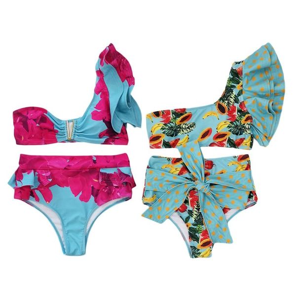 women 2pcs floral fruits bikini set cutout one shoulder ruffled swimsuit n58b two-piece suits
women 2pcs floral fruits bikini set cutout one shoulder ruffled swimsuit n58b two-piece suits