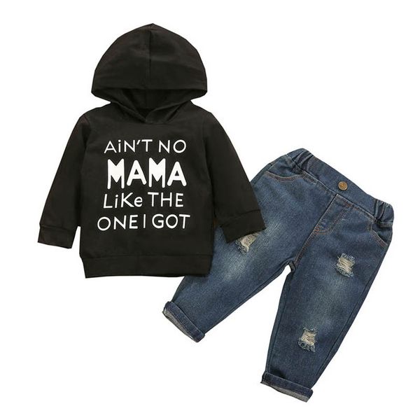 baby clothing sets boys suits kids clothes autumn winter cotton letter printed hoodie hole jeans trousers 2pcs b8255, White
baby clothing sets boys suits kids clothes autumn winter cotton letter printed hoodie hole jeans trousers 2pcs b8255, White