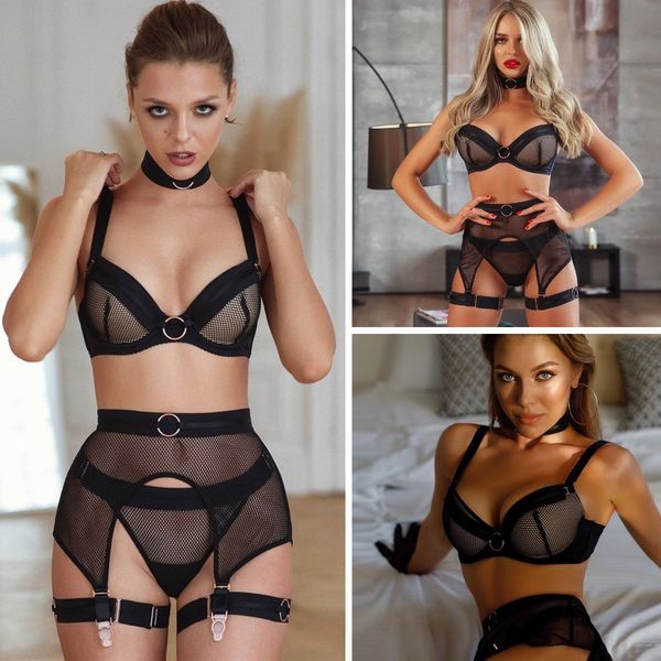 in stock women designer lingerie ladies sleepwear underwear mesh metal stitching bib four-piece suit bodysuit black blue, Black;red
in stock women designer lingerie ladies sleepwear underwear mesh metal stitching bib four-piece suit bodysuit black blue, Black;red