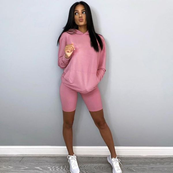 women's tracksuits long sleeve suit sets women sweatshirt hoodie and biker shorts 2 piece set fashion solid autumn sweat suits, Gray
women's tracksuits long sleeve suit sets women sweatshirt hoodie and biker shorts 2 piece set fashion solid autumn sweat suits, Gray
