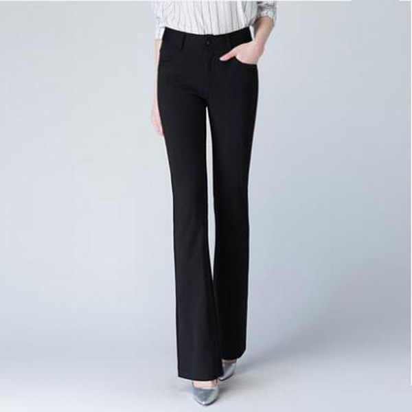 women's pants & capris 2021 spring and autumn female high waist flare elastic straight long trousers ol casual solid color boot cut, Black;white
women's pants & capris 2021 spring and autumn female high waist flare elastic straight long trousers ol casual solid color boot cut, Black;white