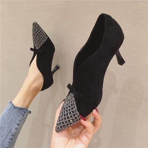 dress shoes sweet bowtie pumps women spring autumn office basic party sheep suede woman shallow point toe classic kitten heels, Black
dress shoes sweet bowtie pumps women spring autumn office basic party sheep suede woman shallow point toe classic kitten heels, Black
