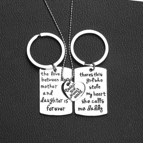 earrings & necklace the love between mother daughter engraved heart pendant keyrings jewelry gift women fashion, Silver
earrings & necklace the love between mother daughter engraved heart pendant keyrings jewelry gift women fashion, Silver
