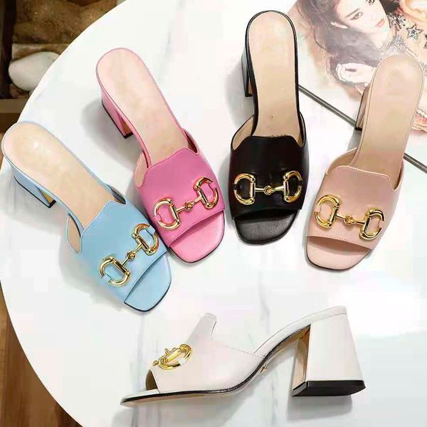 2021 designer design fashion women's sandals slippers leather thick heeled shoes 34-41 luxury atmosphere you are worth having, Black
2021 designer design fashion women's sandals slippers leather thick heeled shoes 34-41 luxury atmosphere you are worth having, Black