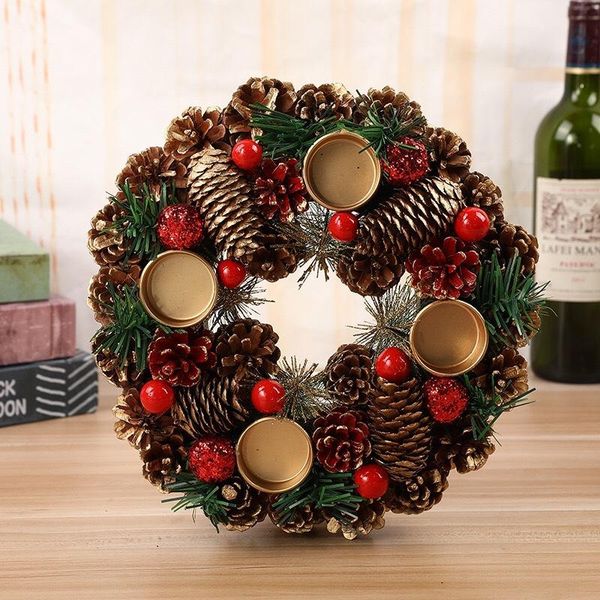 decorative flowers & wreaths 1pcs durable pine cone garland christmas wreath ornament wall door hanging decor
decorative flowers & wreaths 1pcs durable pine cone garland christmas wreath ornament wall door hanging decor