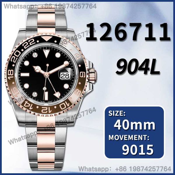 wristwatches men's automatic mechanical watch gmt-master ii 40mm 126711 chnr 904l steel 18k gold clone gmf, Slivery;brown
wristwatches men's automatic mechanical watch gmt-master ii 40mm 126711 chnr 904l steel 18k gold clone gmf, Slivery;brown