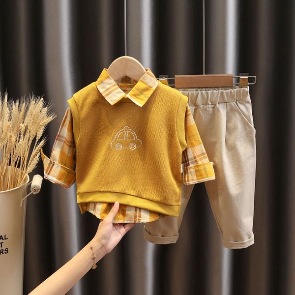 kids suit autumn children clothing gentleman baby boy suit bow tie long-sleeved t-shirt + vest + pants 3pcs sets for 1-6yrs 2021, White
kids suit autumn children clothing gentleman baby boy suit bow tie long-sleeved t-shirt + vest + pants 3pcs sets for 1-6yrs 2021, White