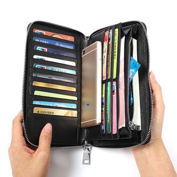 wallets 2021 genuine leather long purse bag wallet business men's thin design handy slim male walle, Red;black
wallets 2021 genuine leather long purse bag wallet business men's thin design handy slim male walle, Red;black