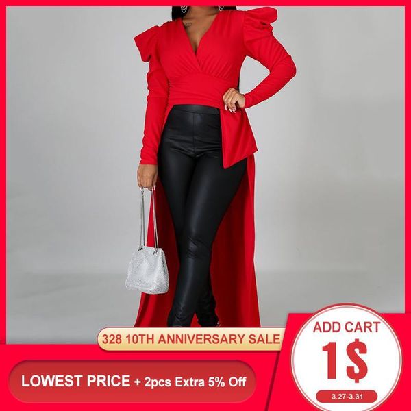 women's blouses & shirts red african women long blouse 2021 office lady slim fit vintage sleeve tunic high waist female asymmetrical, White
women's blouses & shirts red african women long blouse 2021 office lady slim fit vintage sleeve tunic high waist female asymmetrical, White