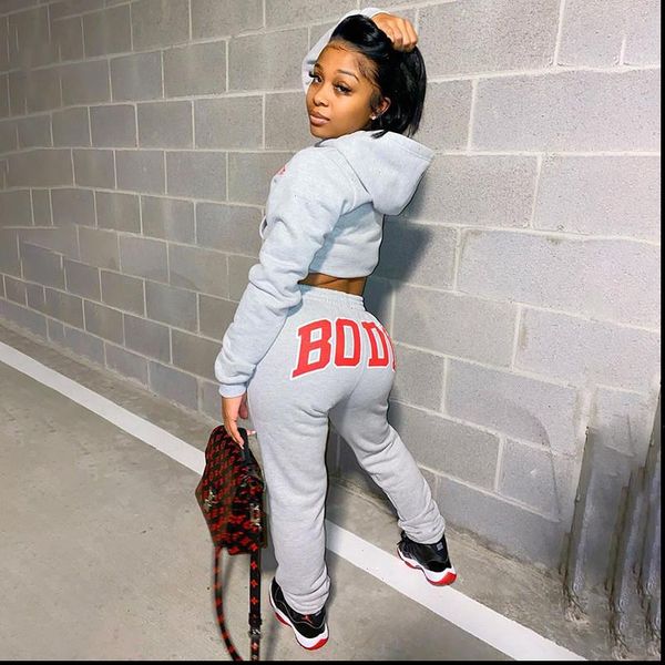 sporty 2 piece set hoodies women tracksuits sweatshirt crop letter sweatpants fall winter clothes outfits casual, Gray
sporty 2 piece set hoodies women tracksuits sweatshirt crop letter sweatpants fall winter clothes outfits casual, Gray