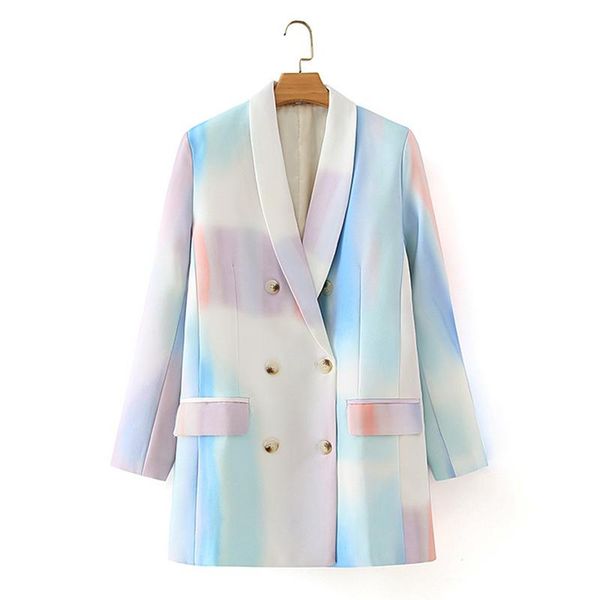 women's suits & blazers women 2021 fashion double breasted tie-dye gradient print blazer coat vintage long sleeve pockets female outerw, White;black
women's suits & blazers women 2021 fashion double breasted tie-dye gradient print blazer coat vintage long sleeve pockets female outerw, White;black
