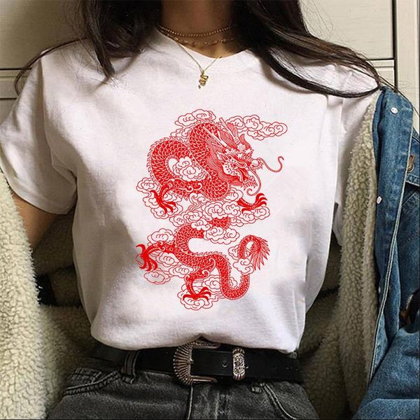 vintage womens style chinese dragon print women t shirt summer fashion tee harajuku loose femme, White
vintage womens style chinese dragon print women t shirt summer fashion tee harajuku loose femme, White