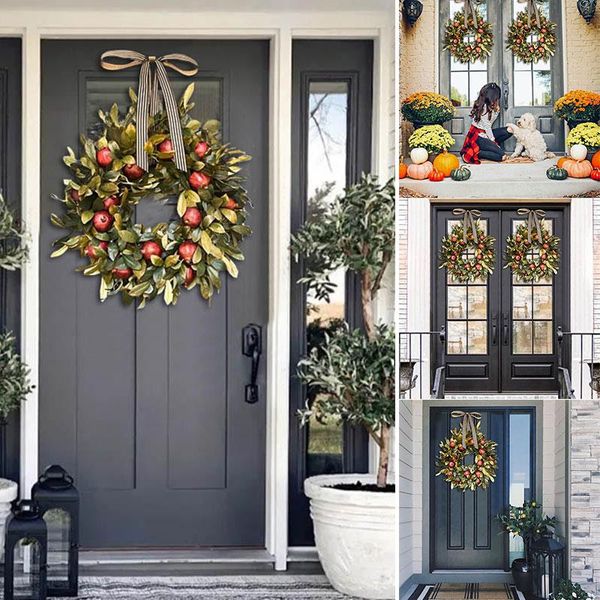 decorative flowers & wreaths artificial pomegranate wreath handmade front door hanging ornament for home garden farmhouse autumn decoration
decorative flowers & wreaths artificial pomegranate wreath handmade front door hanging ornament for home garden farmhouse autumn decoration