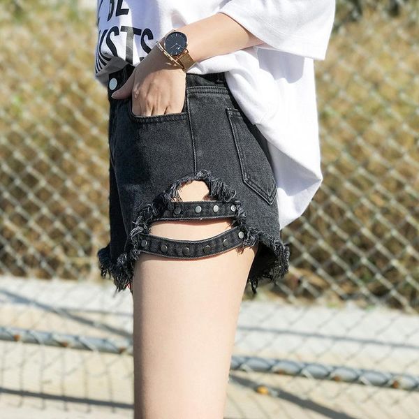 women's shorts harajuku fashion hole women denim retro cotton sweet cute tassel dance perform loose high waist short pants, White;black
women's shorts harajuku fashion hole women denim retro cotton sweet cute tassel dance perform loose high waist short pants, White;black