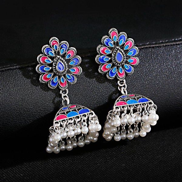 ethnic retro flower bollywood turkish jhumka earrings women's jewelry silver color bell tassel dangling dangle & chandelier
ethnic retro flower bollywood turkish jhumka earrings women's jewelry silver color bell tassel dangling dangle & chandelier