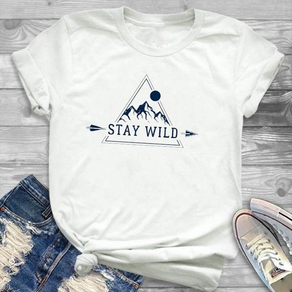 stay wild printed women t shirt short sleeve loose tee clothes graphic, White
stay wild printed women t shirt short sleeve loose tee clothes graphic, White