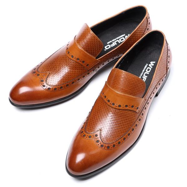 carved one-step business leather shoes, british pointed toe, footwear formal men's shoes dress, Black
carved one-step business leather shoes, british pointed toe, footwear formal men's shoes dress, Black