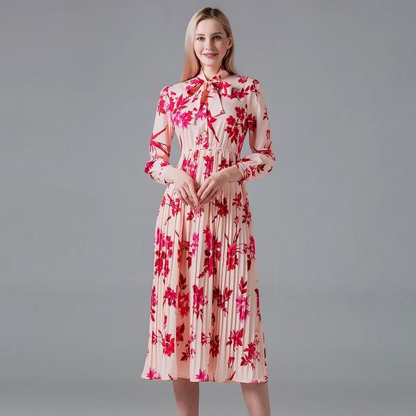 casual dresses 2021 designer summer women fashion floral print midi party female bow lace-up vintage pleated dress vestidos robe femme, Black;gray
casual dresses 2021 designer summer women fashion floral print midi party female bow lace-up vintage pleated dress vestidos robe femme, Black;gray