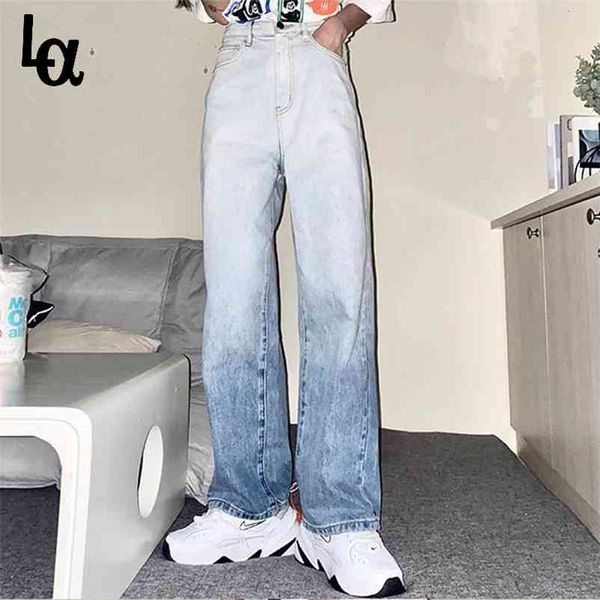 spring women wide leg loose jeans vintage gradient denim trousers female high waist pants spliced cowboy streetwear 210519, Blue
spring women wide leg loose jeans vintage gradient denim trousers female high waist pants spliced cowboy streetwear 210519, Blue
