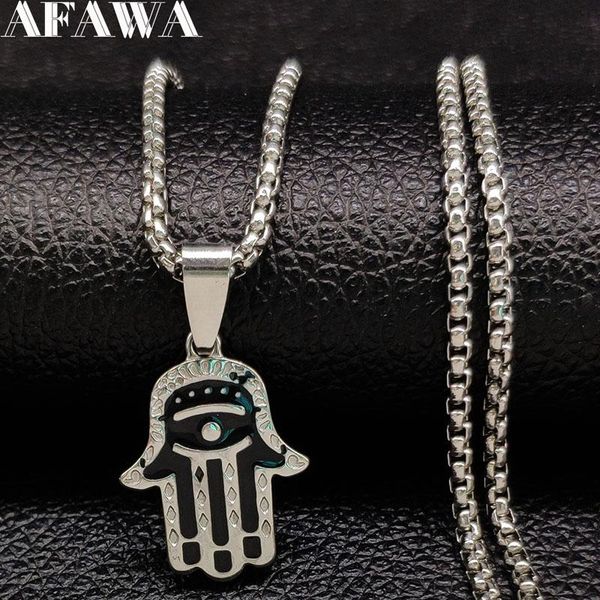 pendant necklaces 2021 fashion islam hamsa hand stainless steel men black silver color statement necklace jewelry bijoux homme n1896
pendant necklaces 2021 fashion islam hamsa hand stainless steel men black silver color statement necklace jewelry bijoux homme n1896