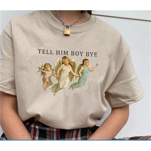 tell him boy bye kiss painting women tumblr fashion cute t-shirt summer casual short sleeves printed tee 210512, White
tell him boy bye kiss painting women tumblr fashion cute t-shirt summer casual short sleeves printed tee 210512, White