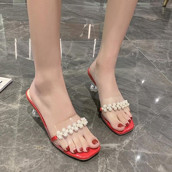 slippers transparent heel crystal women pearl pvc summer sweet open toe high slides zapatos mujer, Black
slippers transparent heel crystal women pearl pvc summer sweet open toe high slides zapatos mujer, Black