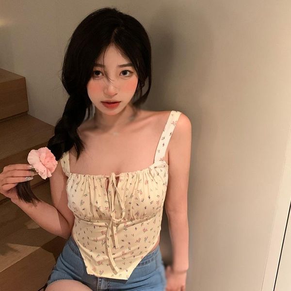 women's tanks & camis women floral print tee bustier clothes tank crop lace-up summer body aesthetic, White
women's tanks & camis women floral print tee bustier clothes tank crop lace-up summer body aesthetic, White