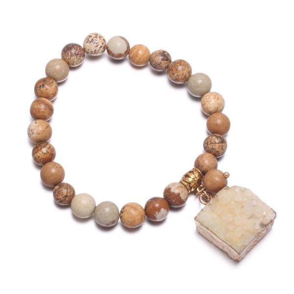 beaded, strands high-quality bracelets natural picture stone round beads with agate pendant bangle for women's party wedding jewelry gi, Black
beaded, strands high-quality bracelets natural picture stone round beads with agate pendant bangle for women's party wedding jewelry gi, Black