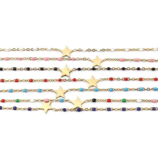 anklets colorful women anklet foot chain stainless steel gold color enamel gift for jewelry bracelet 23cm, Red;blue
anklets colorful women anklet foot chain stainless steel gold color enamel gift for jewelry bracelet 23cm, Red;blue