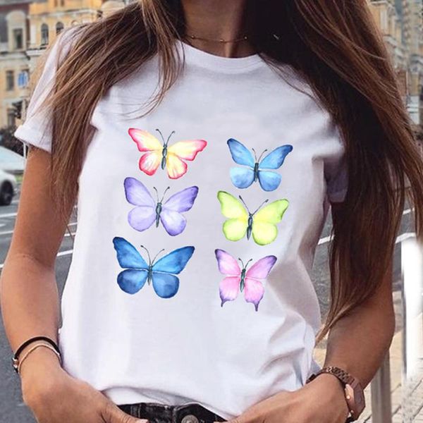 women's t-shirt women lady cartoon butterfly floral elegant 2021 fall sumemr shirt clothes tshirt tee womens female print t graphic, White
women's t-shirt women lady cartoon butterfly floral elegant 2021 fall sumemr shirt clothes tshirt tee womens female print t graphic, White