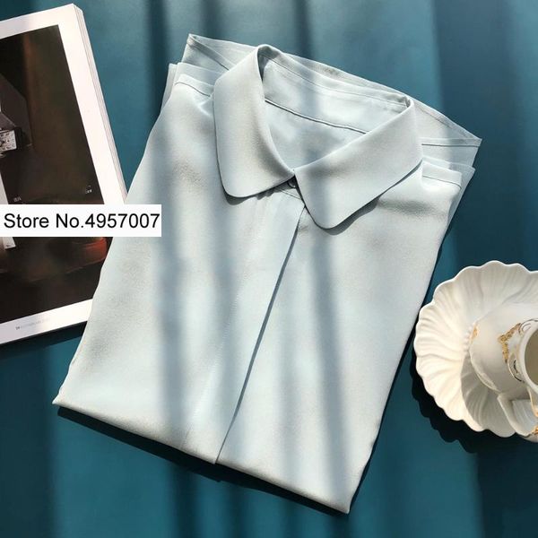 elfstyle silk women long sleeve lapel solid color blouse shirt - 2021 spring summer causal women's blouses & shirts, White
elfstyle silk women long sleeve lapel solid color blouse shirt - 2021 spring summer causal women's blouses & shirts, White