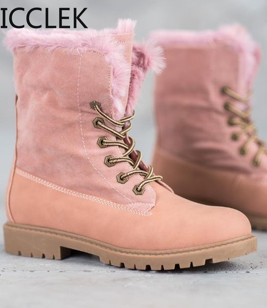 icclek new winter snow boots women lace up thick fur warm boots female shoes fashion women ankle boots botas mujer 210428, Black
icclek new winter snow boots women lace up thick fur warm boots female shoes fashion women ankle boots botas mujer 210428, Black