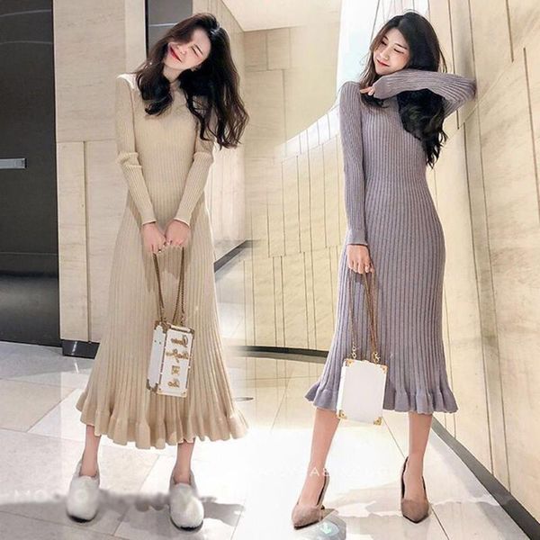 casual dresses 2021 autumn winter thickened bottom long women fishtail sweater dress vestidos wrap buttock a-line slim knitted, Black;gray
casual dresses 2021 autumn winter thickened bottom long women fishtail sweater dress vestidos wrap buttock a-line slim knitted, Black;gray