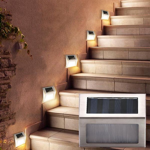 solar lamps wandlampen trap licht 3leds rvs outdoor noodverlichting voor tuin trappen stappen dek led 
solar lamps wandlampen trap licht 3leds rvs outdoor noodverlichting voor tuin trappen stappen dek led