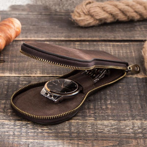 watch boxes & cases storage box crazy horse leather retro creative high-end zipper holster wrsitwatch soft bag customaztion, Black;blue
watch boxes & cases storage box crazy horse leather retro creative high-end zipper holster wrsitwatch soft bag customaztion, Black;blue