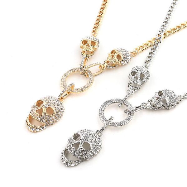 pendant necklaces fashion creative chain skull exaggerated lady necklace halloween male clavicle jewelry, Silver
pendant necklaces fashion creative chain skull exaggerated lady necklace halloween male clavicle jewelry, Silver