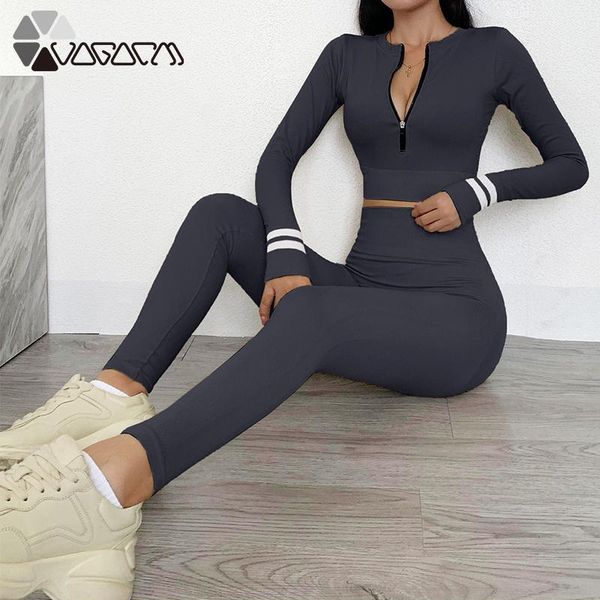 seamless yoga 2 pieces set women long sleeve zipper crop high waist trousers sports tight running fitness workout clothes outfits, White;red
seamless yoga 2 pieces set women long sleeve zipper crop high waist trousers sports tight running fitness workout clothes outfits, White;red