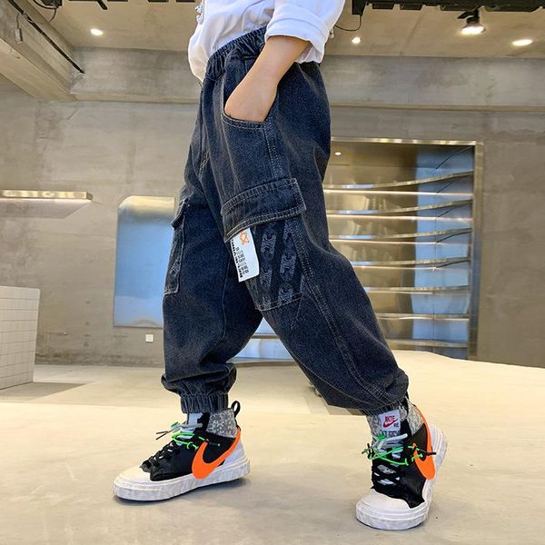 jeans boys casual spring autumn denim pants 2021 fashion children loose trousers teen elastic waist clothes 10 12 years, Blue
jeans boys casual spring autumn denim pants 2021 fashion children loose trousers teen elastic waist clothes 10 12 years, Blue