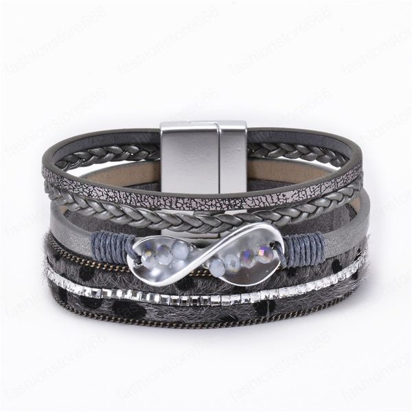 fashion multilayer pu leather bracelet crystal beads magnet buckle bracelets female creative wrap bracelet bangle jewelry gift, Golden;silver
fashion multilayer pu leather bracelet crystal beads magnet buckle bracelets female creative wrap bracelet bangle jewelry gift, Golden;silver