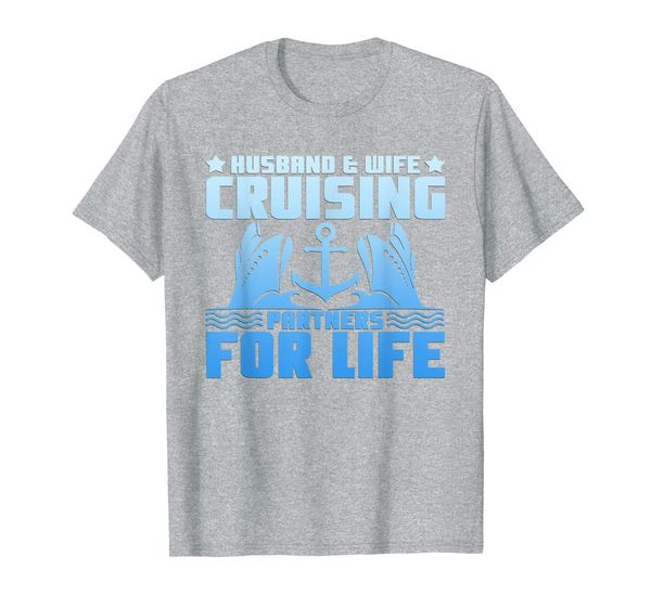 husband and wife cruising partner for life t-shirt, White;black
husband and wife cruising partner for life t-shirt, White;black