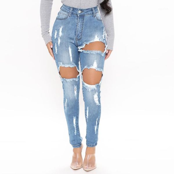 fashion high waisted boyfriend ripped jeans for women destroyed hole skinny denim pants leisure slim long trousers mujer women's, Blue
fashion high waisted boyfriend ripped jeans for women destroyed hole skinny denim pants leisure slim long trousers mujer women's, Blue