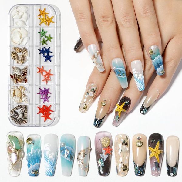 nail art decorations 12 grid/box natural decoration ocean starfish conch irregular slices shells rhinestone nails beauty accessories, Silver;gold
nail art decorations 12 grid/box natural decoration ocean starfish conch irregular slices shells rhinestone nails beauty accessories, Silver;gold
