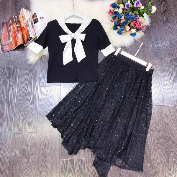 2021 women's two piece sets dress summer fashion retro mesh doll collar + heavy industry embroidery skirt suit, White
2021 women's two piece sets dress summer fashion retro mesh doll collar + heavy industry embroidery skirt suit, White